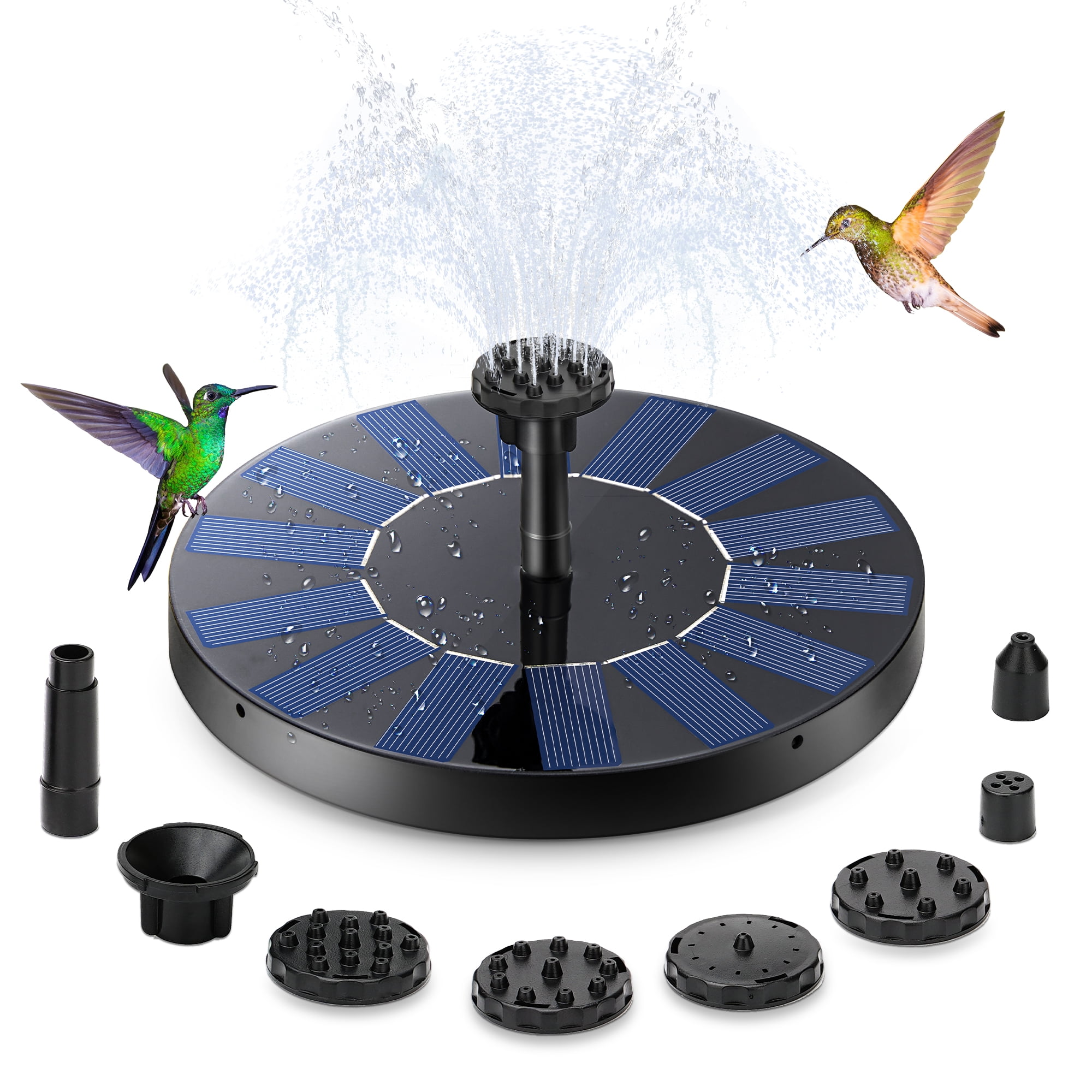 JoRocks Solar Powered Floating Fountain with Filte