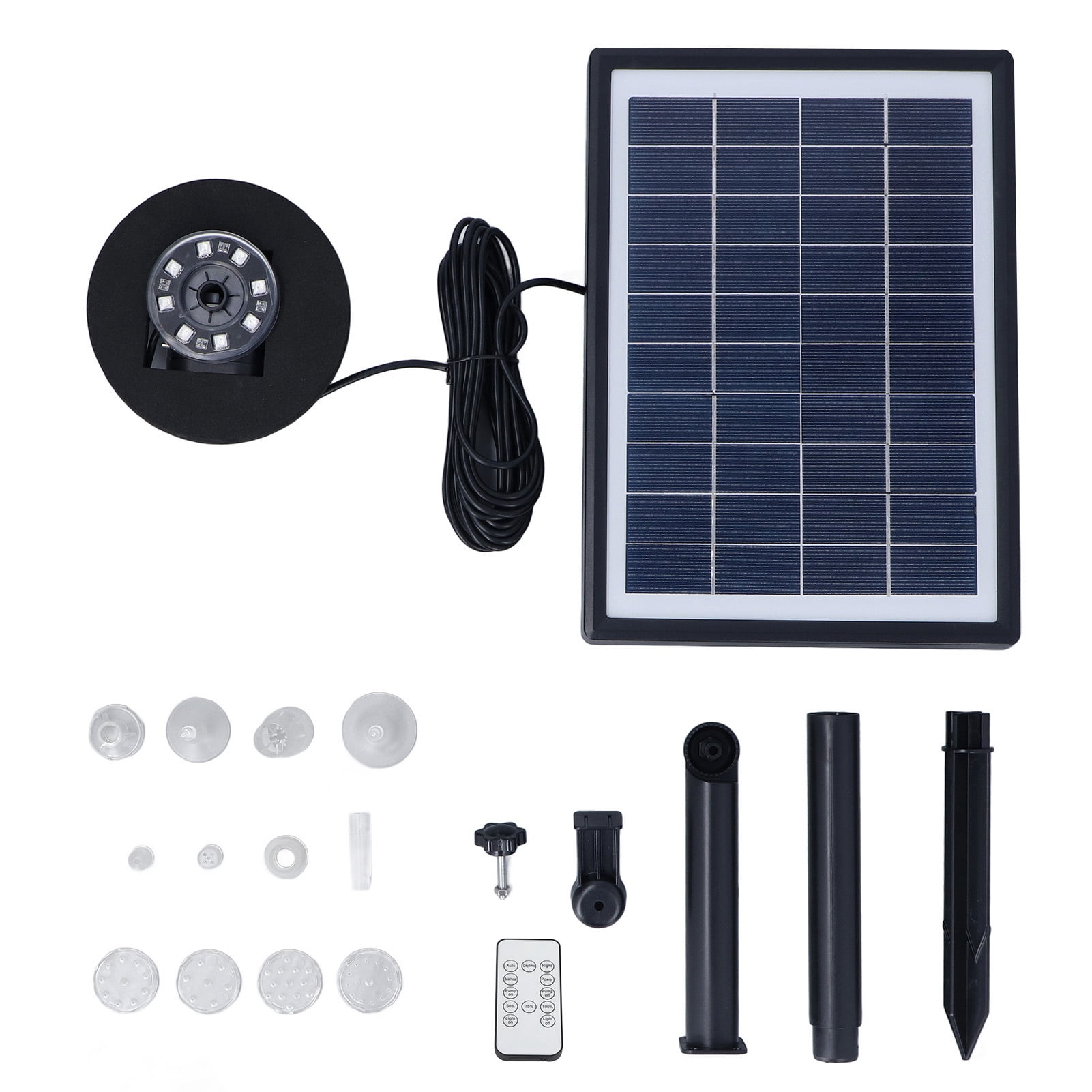 Solar Fountain Pump 10V 7W Split Type Multiple Stream Modes Anti Clogging Solar Fountain Pump