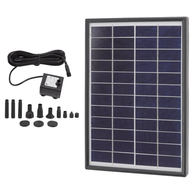 Solar Fountain Pump 12V 6W ABS Anti Clogging Filter Easy Cleaning Solar