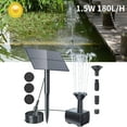 thumbnail image 1 of Solar Fountain Pump for Bird Baths Fish Tanks Small Pools | Outdoor Water Feature Kit | 1.5W Monocrystalline Panel | 7V 150mA | 4 Nozzle Styles | Eco-Friendly | 30,000hr Life | 30-60cm Spray Height, 1 of 9