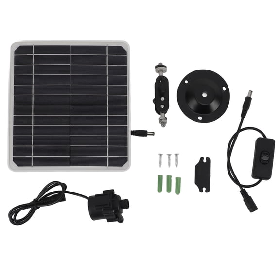 Solar Fountain Pump Kit, 50W Panel W/ Battery Backup, 16.4ft Lift, Ideal For Garden <span Style="background:red"></span> Birdbaths