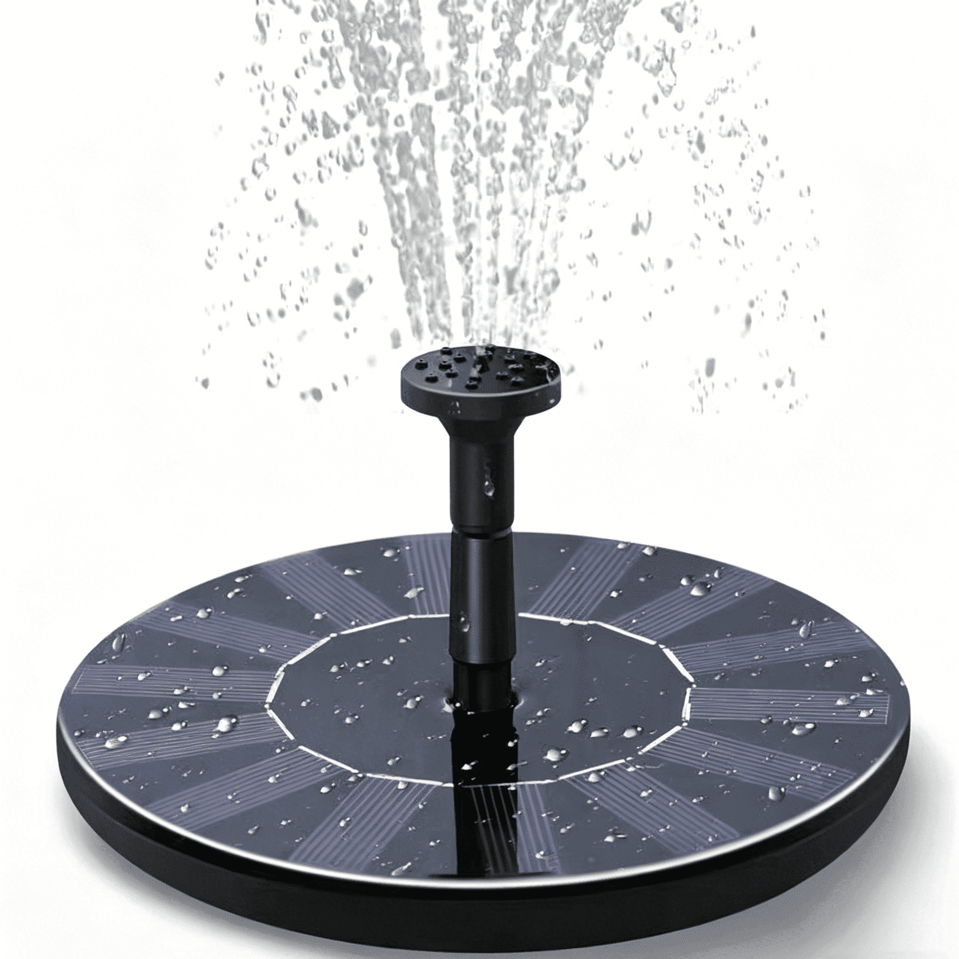 Tapvos Solar Fountain Pump Outdoor with Free Standing Floating Solar Powered Water Fountain Pump for Bird Bath