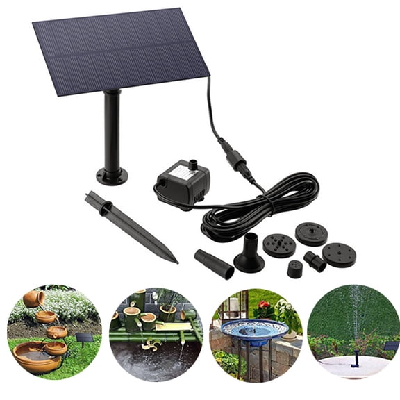Solar Fountain Pump Pond 1.5W Solar Panel Powered Water Feature Pump Solar Pond Pump Fountain Pump Solar Pump Garden