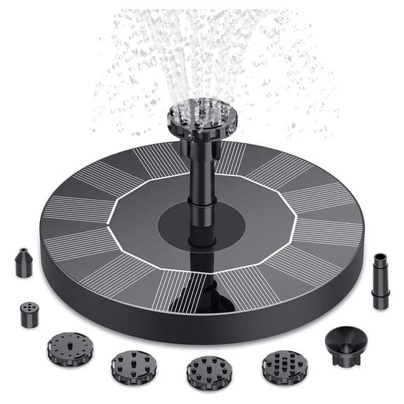 Solar Fountain Pump, Solar Bird Bath Fountain, Water Pump Floating Fountains Suitable for Ponds