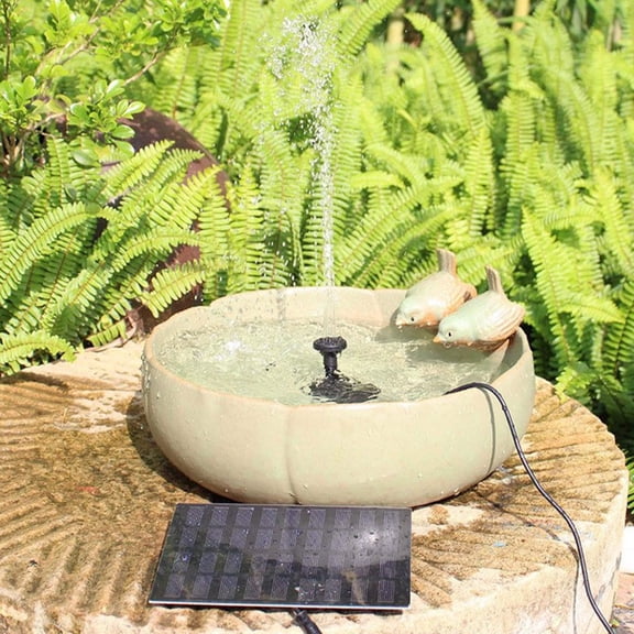 Solar Fountain Pump, Solar Water Pump Power Panel Kit, Submersible Brushless Motor for Garden Water Circulation and Pond Fountain