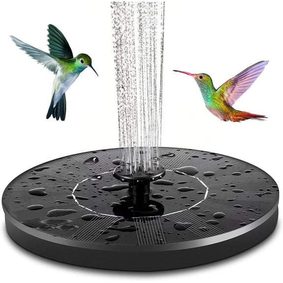 Solar Fountain Pump for Bird Bath,1.4w Powered Water Features with 8 Nozzles The Garden,Floating Pond Bath,Pool,Patio,Pond,Outdoor and Fish Tank