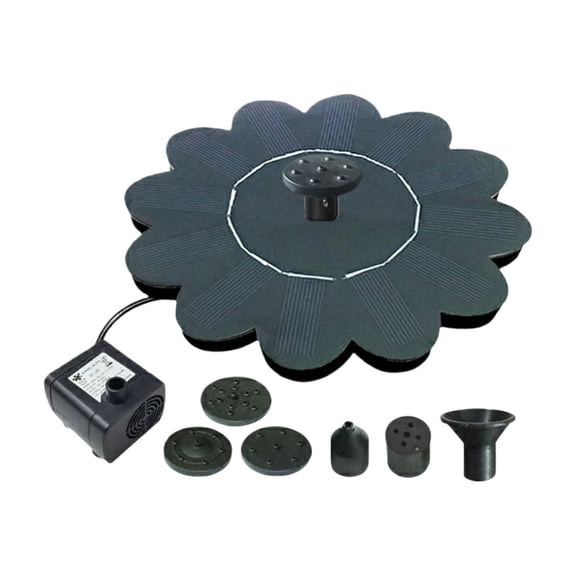 Solar Fountain,Solar Bird Bath Fountains,Solar Powered Fountain for Birdbath, Outdoor, Pond, Fish Tank and Garden Decoration, Multiple Spray Patterns & Panel Shapes
