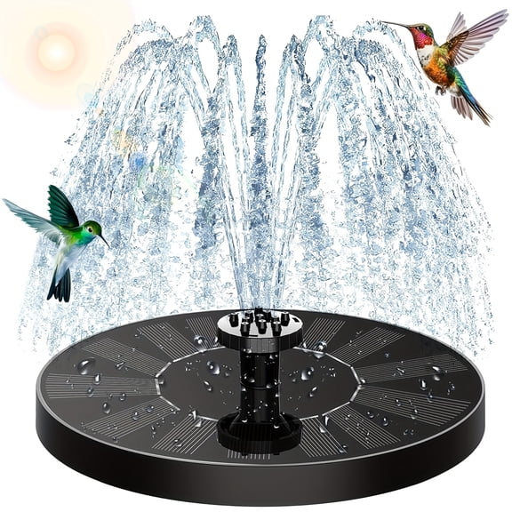 Solar Fountain Water Pump, New Upgraded Mini Solar Powered Fountain, Free Standing Solar Panel Kit