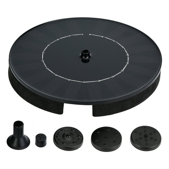 Solar Fountain With Electric Storage For Pond Pool Garden Fish With Lamp 9V 2W