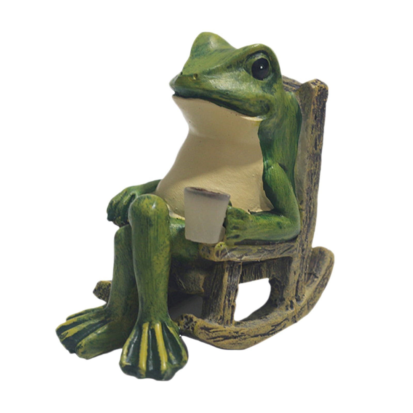 Solar Frog Garden Decor Outdoor Statue - Frogs Waterproof Sculptures ...