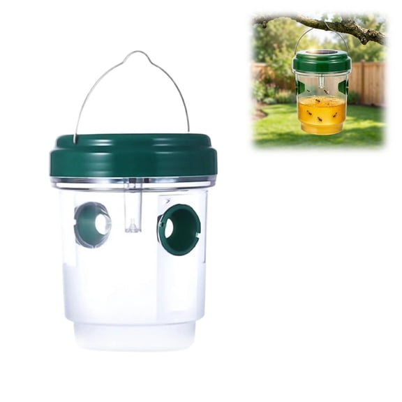 Solar Fruit Fly Trap, Outdoor Solar Powered Insect Catcher for Garden, Orchard, Farm, Reusable Pest Control(1PCS)