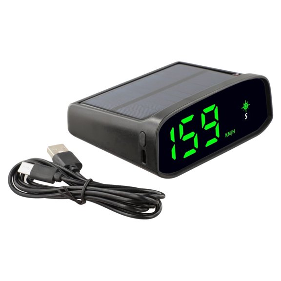 Universal Solar GPS HUD Digital Speedometer with Compass Auto Light Sensing HUD for Car Dashboard Electronic Accessories
