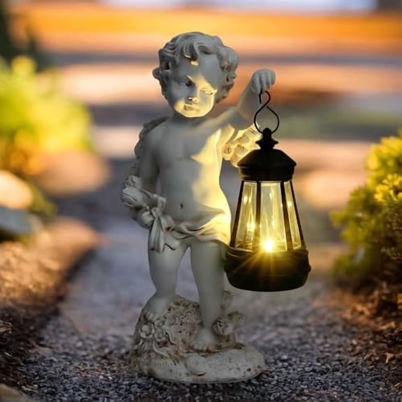 Solar Garden Angel Statues for Outside Grave Decorations for Cemetery, Guardian Angel Light Figurines for Outside Garden, Gifts for Mom Women Grandma Housewarming Gifts$$Garden & Patio