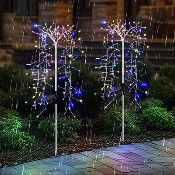 Solar Garden Christmas Lights, 23 in 1Pack Solar Willow Tree Lights, 100LED Lights Solar Fairy Pathway String Lights 8 Modes Waterproof Copper Wire for Home Yard Christmas Decoration