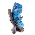 thumbnail image 1 of Solar Garden Decor Chameleon Figurine | Lawn and Yard Decorations | Outdoor LED Animal Figure | Light Up Decorative Statue Accents Patio, Balcony, Deck | Great Housewarming Gift Idea (Blue, 1 Pack), 1 of 3