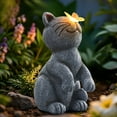 thumbnail image 1 of Solar Garden Decor Watering Cat, Outdoor Statue Solar Light Decoration, Housewarming Gift, Birthday Gift for Women, Mom, Grandma, 1 of 11