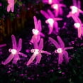 thumbnail image 1 of Solar Garden Dragonfly String Lights, 12ft 20LED Dragonfly String Light Solar Outdoor String Lights with 8 Mode Waterproof for Yard, 1 of 8
