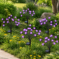 Fire Fly Packing Solar Garden Firefly Lights, 6 Pack, Purple, Outdoor Waterproof Swaying ...