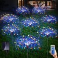 thumbnail image 1 of Solar Garden Firework Lights Outdoor 8 Pack, 8 Modes, 120 LED Waterproof Copper Wire DIY Solar Decorative Lights with Remote Control, for Yard Pathway Party Decor, 1 of 6