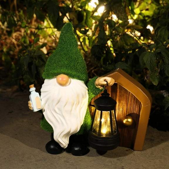 Felhcc Solar Garden Gnome Outdoor, Gnome Solar Lights Outdoor Garden, Gnomes Decorations for Yard, Gnomes Gifts for Women, Lawn