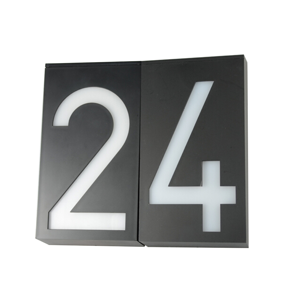 Solar Garden Lamp Light Lights Up Address Sign Door Plate Doorplate