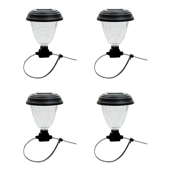 Solar Garden Lamps for Outdoor Use Colorful Glow Pool Light for Stairs Patios Fences and More 4PCS
