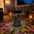 thumbnail image 1 of Solar Garden Lantern with Colorful LED Projection, Waterproof Outdoor Hanging Light for Patio, Yard, Porch Decor, 1 of 6