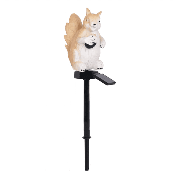 Solar Garden Lawn Light Resin Squirrel Ground Light Waterproof Outdoor Garden Landscape Spotlight Lighting Decoration B