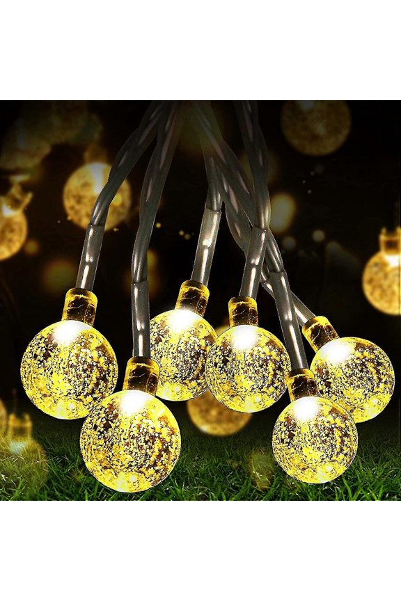Solar Garden Light Chain, Balcony Lights Chain Solar, 9.5 Meter Balls Light Chains With 50 Warm White, For Garden, Trees, Parties Decoration