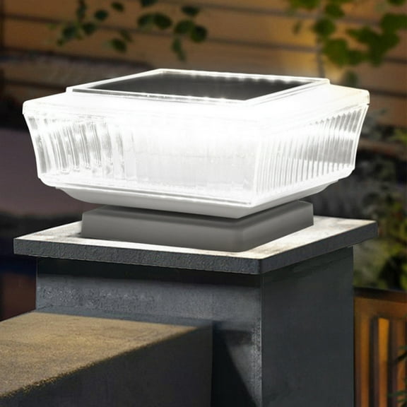 Solar Garden Light IP65 Waterproof Outdoor Lamp for Villa Fence Column Wall ABS Black Lighting with 8-Hour Runtime
