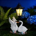 thumbnail image 1 of Solar Garden Light Outdoor Statue, Resin Flower Pot Swan Sculpture with Solar Powered LED, Patio Yard Courtyard Decor, 1 Count, 1 of 8