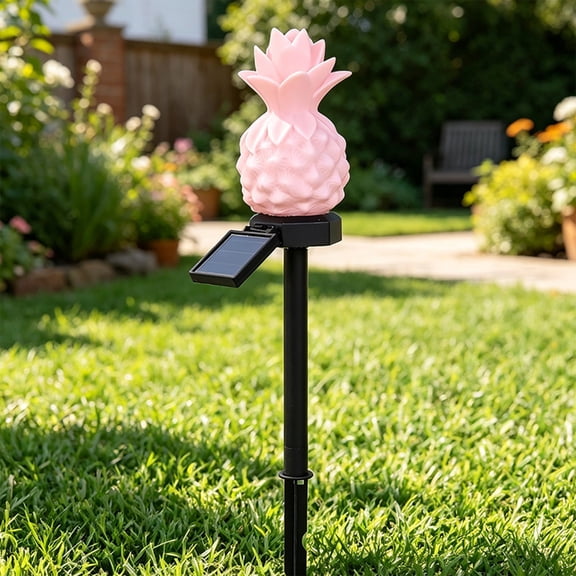 Solar Garden Light, Yellow Pineapple Stake Light for Landscape Lighting, Pathway, Walkway, Yard and Outdoor Garden Decorations
