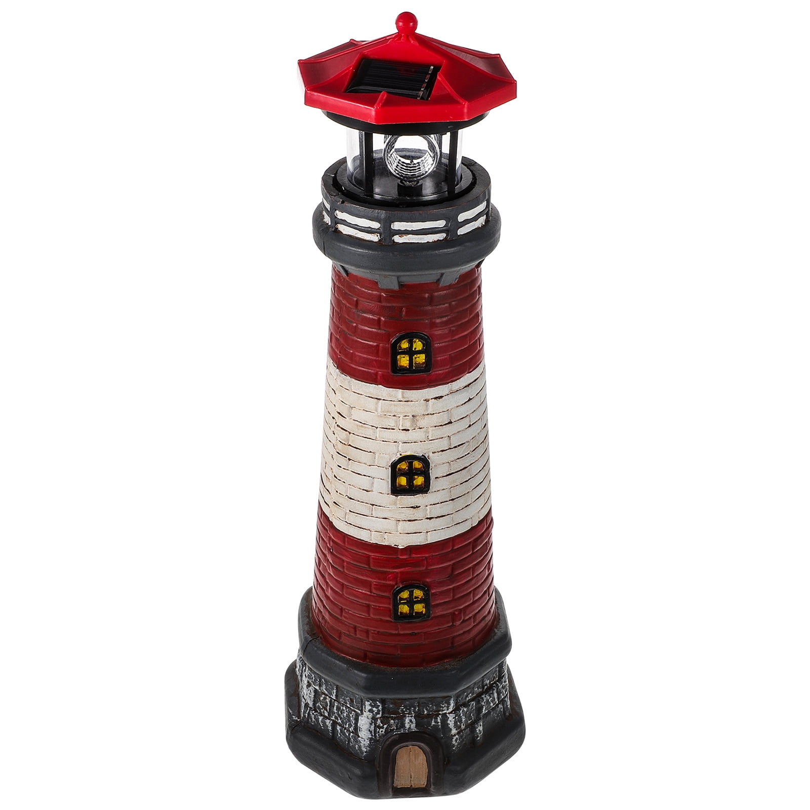Solar Garden Lighthouse Decor Solarpower Lighthouse Statue Resin
