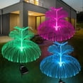 thumbnail image 1 of Solar Garden Lights 3 Pack New Upgraded Solar Outdoor Lights Waterproof 7 Color Changing Double Jellyfish Dragonfly Solar Flower Lights for Garden Yard Pathway Party Wedding Birthday Decor, 1 of 7