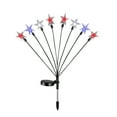 thumbnail image 1 of Solar Garden Lights Decorative Patriotic Star String Lights, Red White Blue Led, 1 Pc Solar Stake Lawn Yard Lighting, 1 of 7