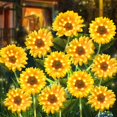 Solar Garden Lights Solar Flower Lights 12 Sunflower 60 LED Solar