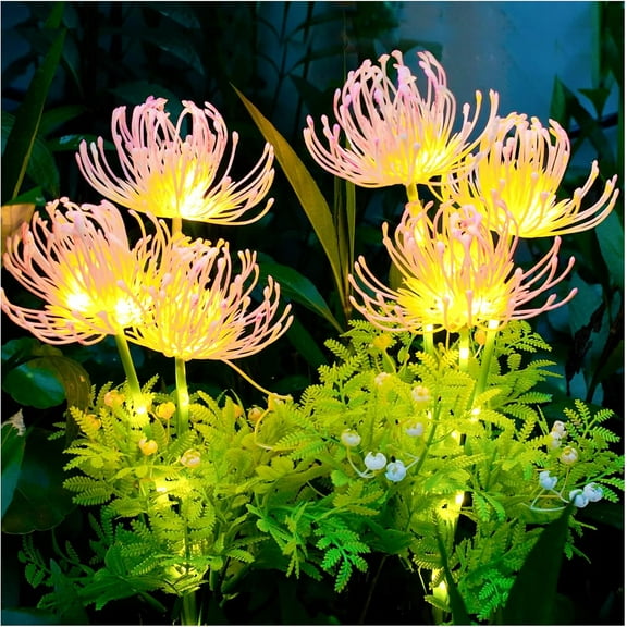 Solar Garden Lights, Glowing Flower Lights with Illuminated Stems, Upgraded Solar Panel for Outdoor Pathway, Yard Decoration, Patio Landscape, Gift for Mom and Women