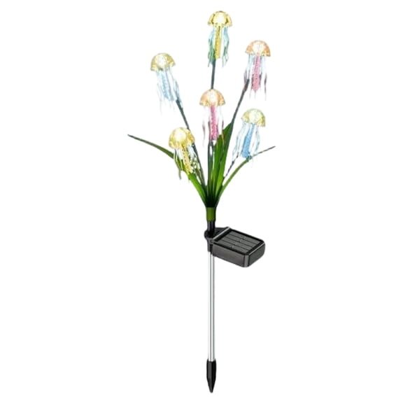 Solar Garden Lights Jellyfish Lights Outdoor with Led Tentacle Streamers, Waterproof Solar Path Light for Patio Yard Tree and Walkway A