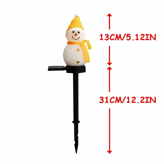 Solar Garden Lights, LED Outdoor Decorations, Solar Powered Christmas Snowman Lawn Lamp, Weatherproof IP65, Automatic On/Off, Energy Saving, Portable, Hand Painted, Warm White Light