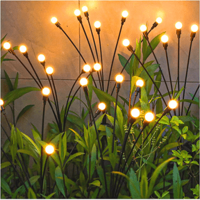 Solar Garden Lights - New Upgraded Solar Swaying Light, Sway by Wind, Solar Outdoor Lights, Yard Patio Pathway Decoration, High Flexibility Iron Wire & Heavy Bulb Base, Warm White(2 Pack)
