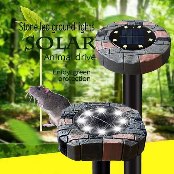 Solar Garden Lights - New Upgraded Solar Swaying Light, Sway by Wind, Solar Outdoor Lights, Yard Patio Pathway Decoration Imitation Stone Solar Mouse Drive Away La W N Lamp Solar La Wn Fmlxio