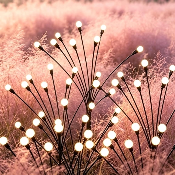 Solar Garden Lights Outdoor (10 Packs, 80 LEDs), 2 Modes Decorative Lighting, Solar Stake Lawn Swaying Lights, Spring Garden Decor Gifts for Women