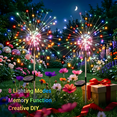 thumbnail image 1 of Solar Garden Lights Outdoor, 120 LED Firework Style with 8 Modes, Waterproof Multicolor Fairy Lights for Yard, Patio, Christmas Decor, Party, Pathway & Poolside, 1 of 9