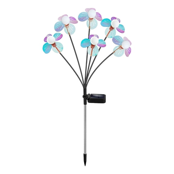 Solar Garden Lights Outdoor - 6 Head Swing LED Lights with Waterproof Design, Magical Swaying Solar-Powered Decor for Yard, Patio, Pathway, Lawn & Balcony