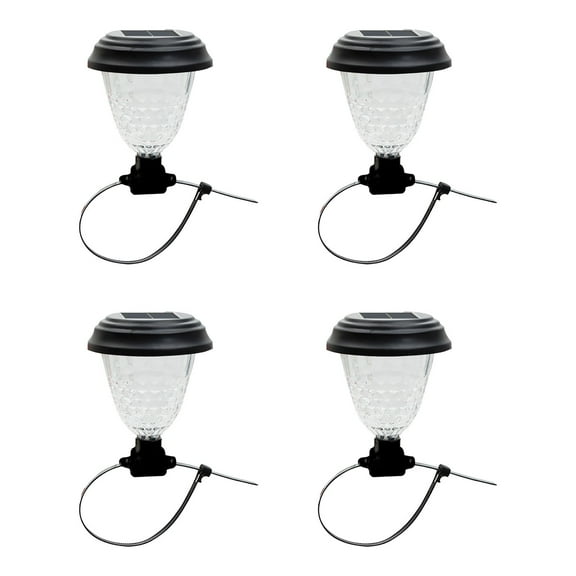 Solar Garden Lights Outdoor Colorful Glow for Stairs Patios Fences Pool Decoration with 8-10 Hours Brightness 4PCS