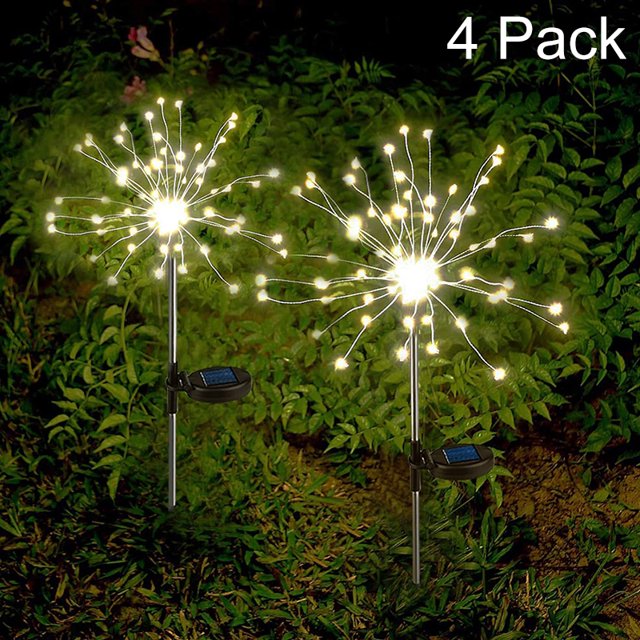Solar Garden Lights Outdoor Decor , Waterproof Fireworks 120 LED Fairy