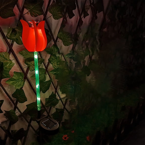 Solar Garden Lights,Outdoor Solar Decorative Lights,Windproof Dancing Tulip Windmill Lights,Waterproof Solar Ground Lights for Yard,Patio,Lawn,Pathway,Landscape Lighting Holiday Gifts