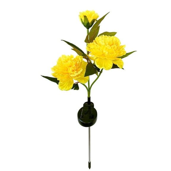 Solar Garden Lights, Outdoor Solar Flower Lights with Peony Design for Patio, Auto On/Off Decorative Illumination for Yard Walkway