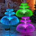thumbnail image 1 of Solar Garden Lights Outdoor Waterproof 7-Color Changing LED Jellyfish Lights with Solar Power, Light Sensor and Waterproof Design for Garden, Yard and Patio Decorative (2 Pcs), 1 of 10