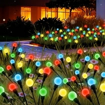 TopZoo Solar Garden Stake Lights Outdoor Waterproof, 8 Pack/2 Modes Swaying Firefly Lights for Garden Decor, Yard, Patio, Pathway, Party, Christmas Decoration, Multicolor 64 LED